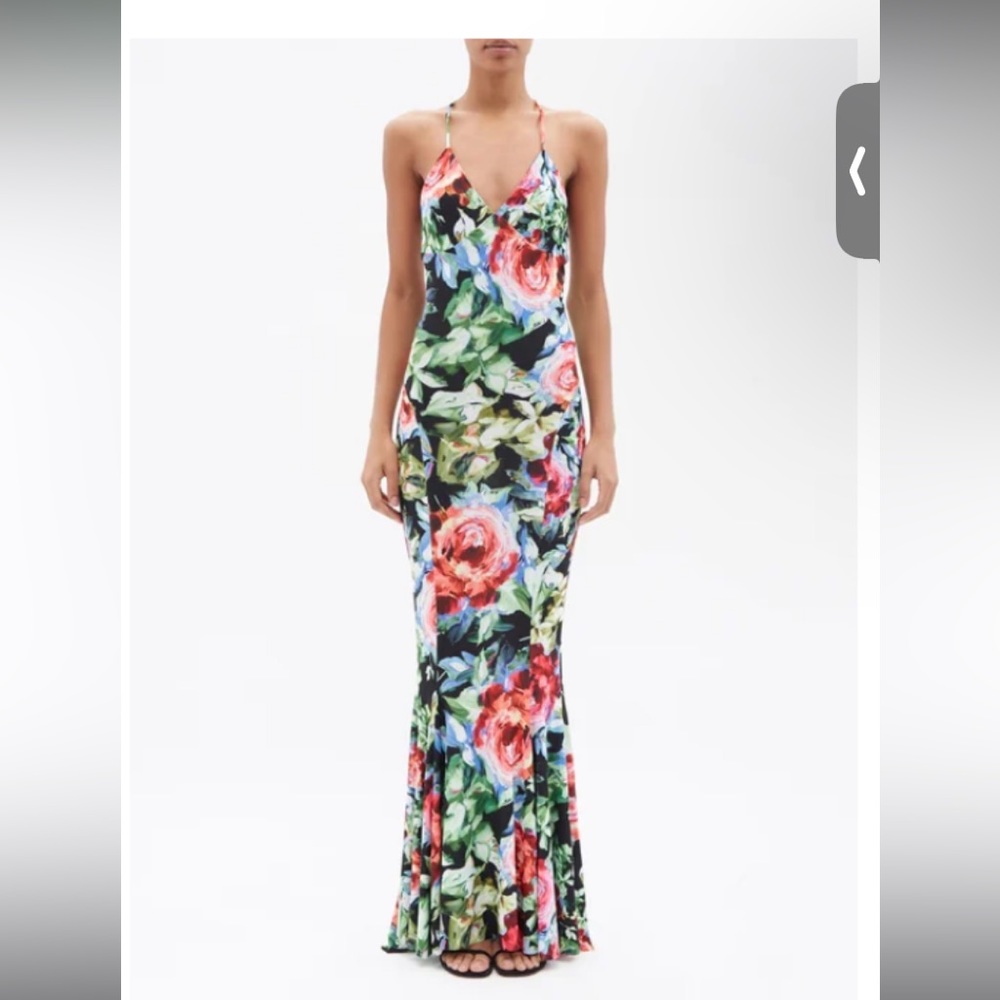 Norma Kamali Low Back Floral Dress